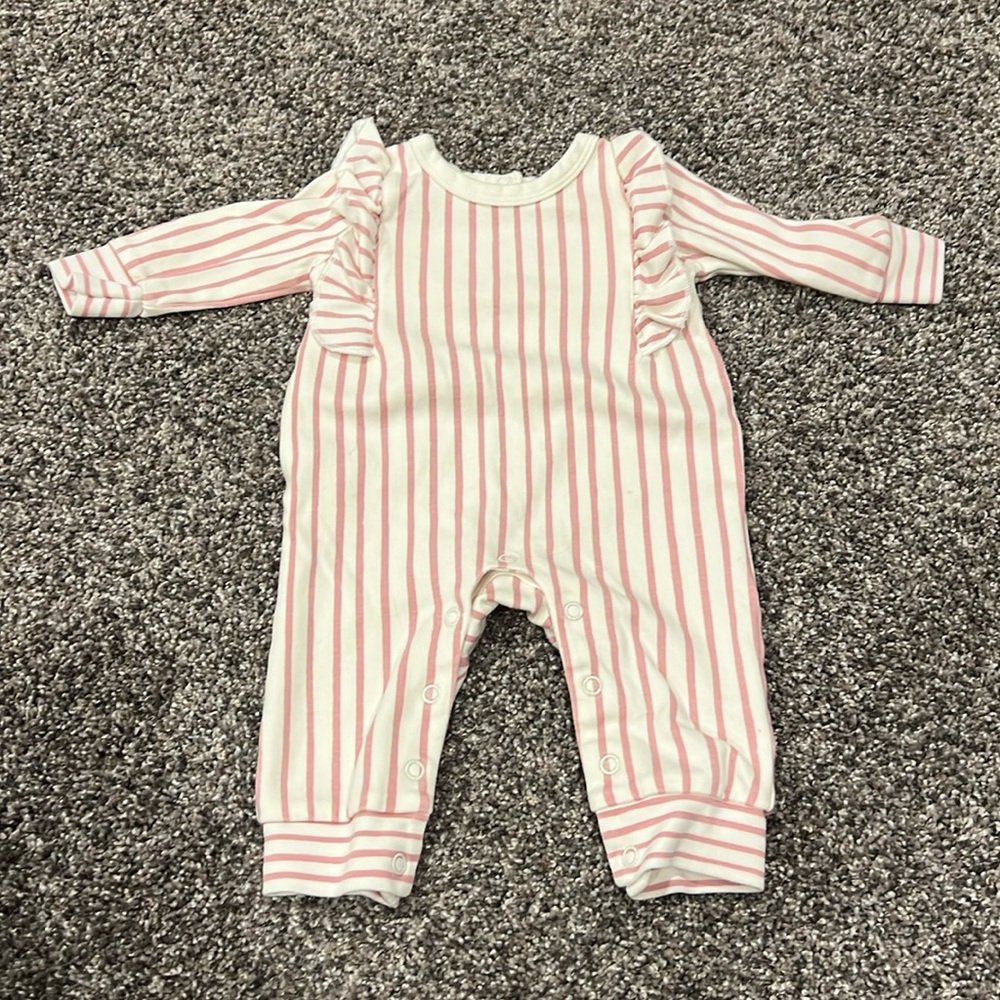 LAST CHANCE - Pehr Pink Stripe Romper